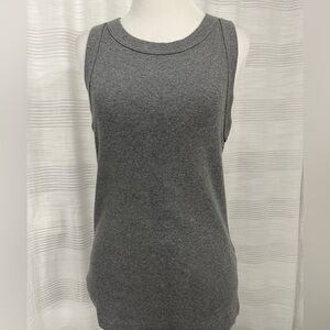 NWT  Banana Republic Gray Ribbed Tank Top Size Large